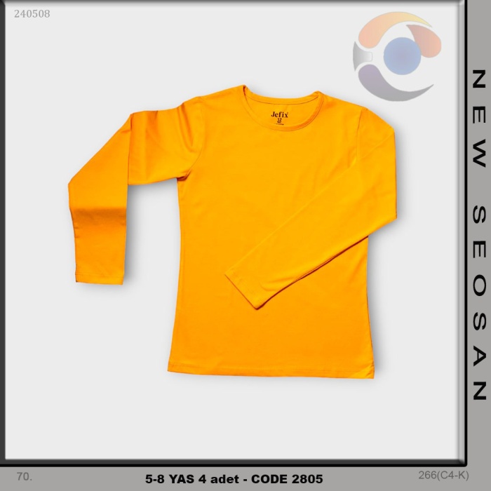 SWEAT TEK UST  UNISEX 5-8 YAS 4 adet